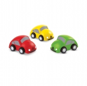 Plan Toys Autootjes II (3j+) Set van 3 autootjes gemaakt van rubberhout